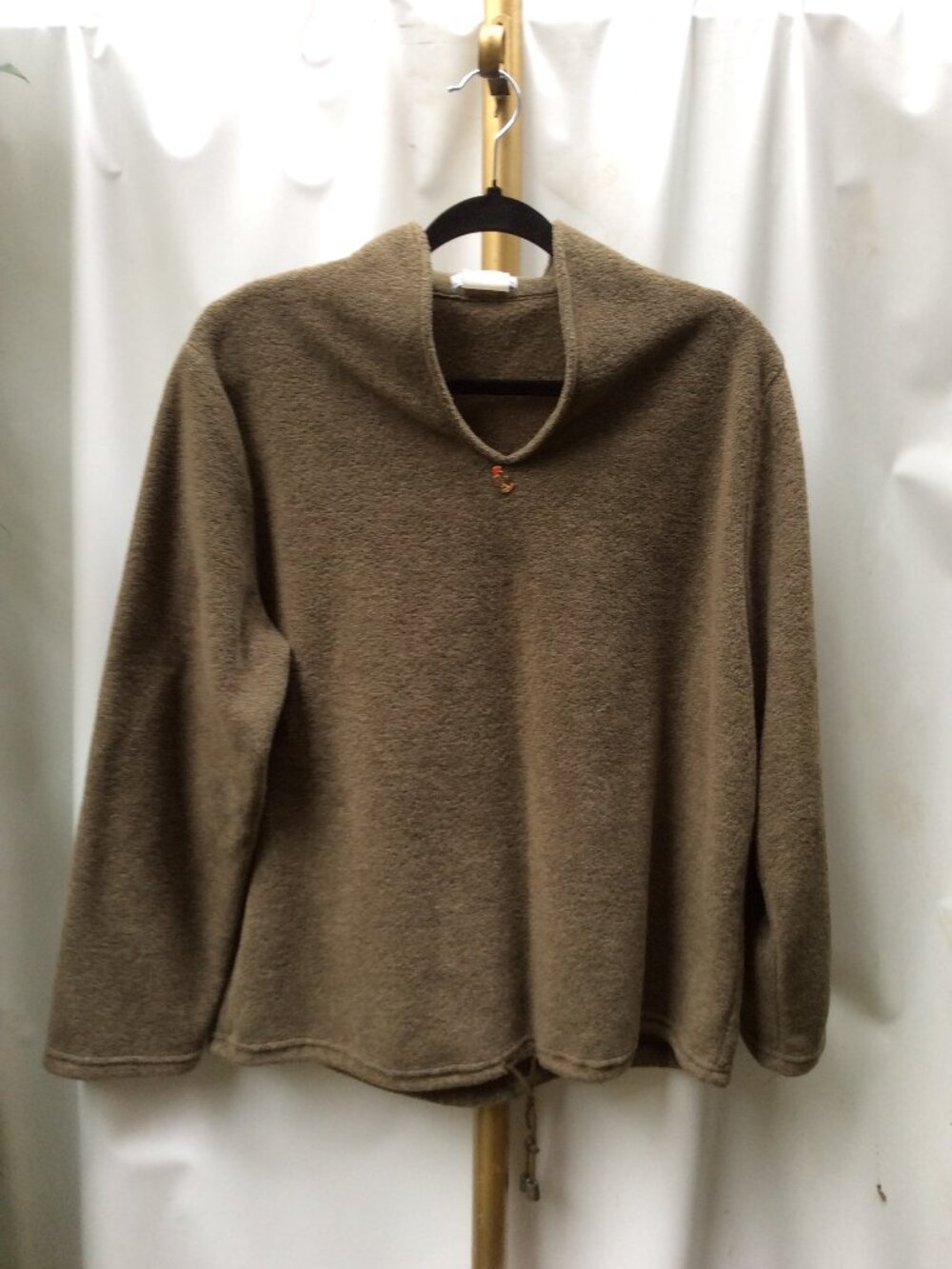 Steilmann Vintage Textured Fleece High Neck Pullover Size L 90s